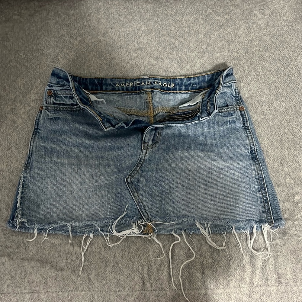 American eagle mini skirt, blue jean